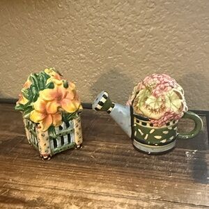 Floral Ceramic Salt and Pepper Shakers